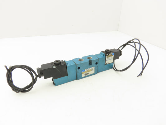 MAC 821C-PP-111CA-152 Pneumatic Double Solenoid 4/3 Spool Valve 120V 1/4" NPT