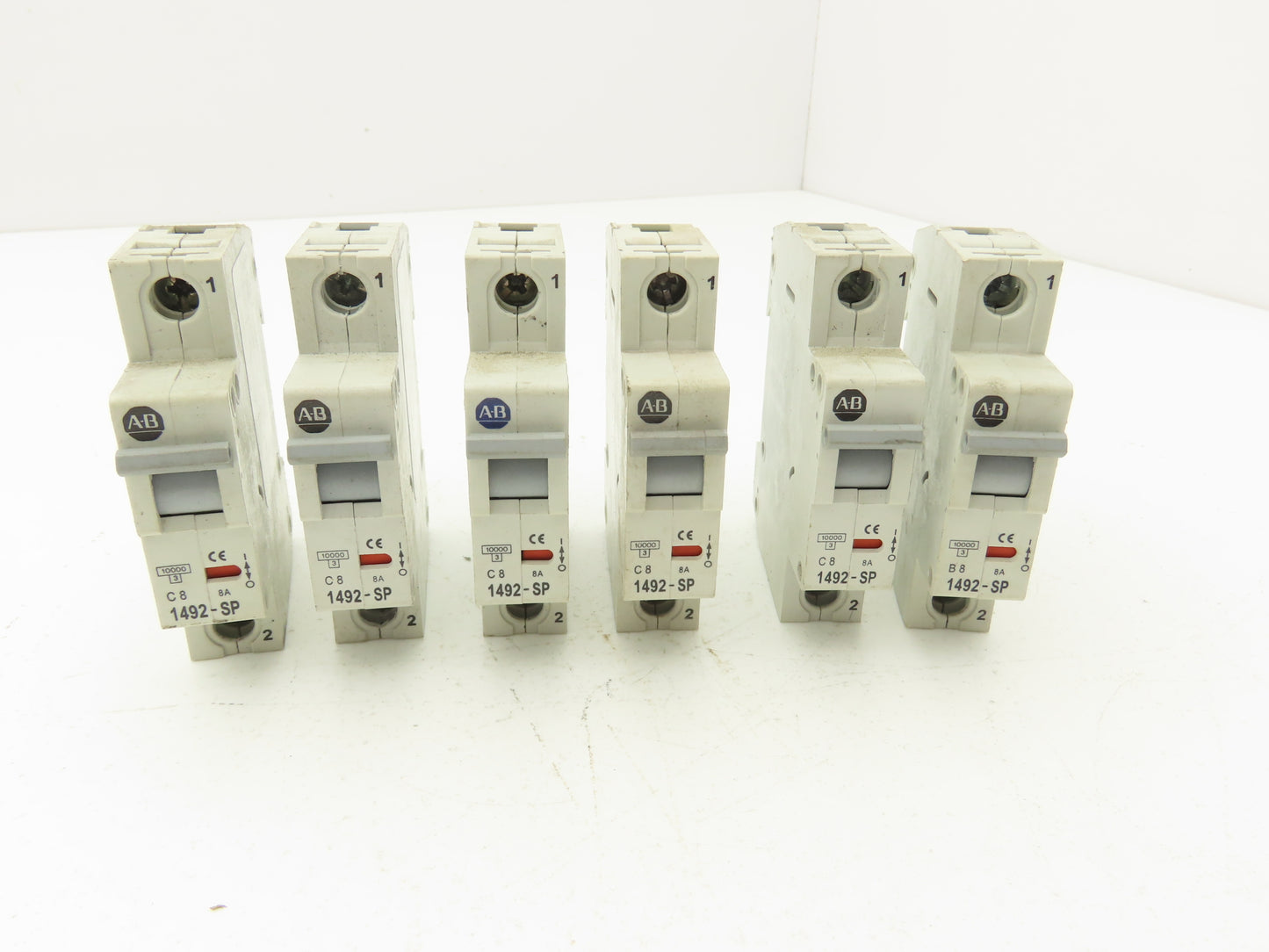 Allen Bradley 1492SP1C080 1492-SP1C080 Circuit Breaker 8A 1 Pole Lot of 6