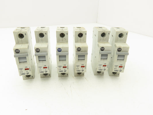Allen Bradley 1492SP1C080 1492-SP1C080 Circuit Breaker 8A 1 Pole Lot of 6