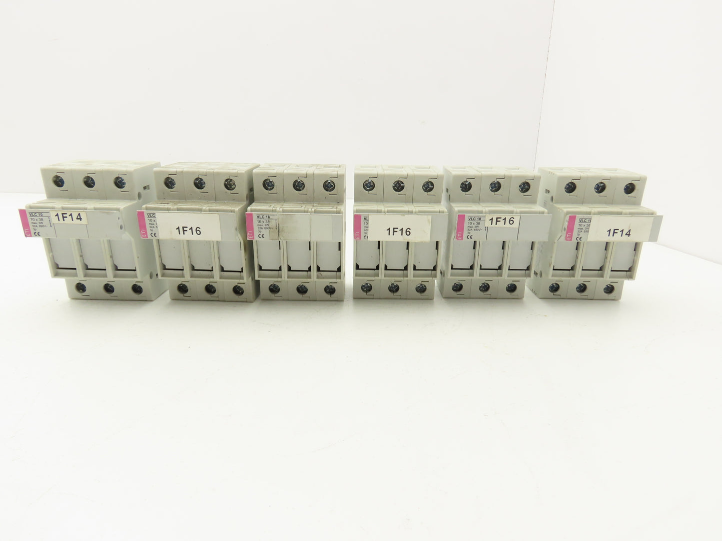 Eti VLC VLC10 Fuse Holder 32A 690V 3-Pole 10x38 Class CC Lot of 6