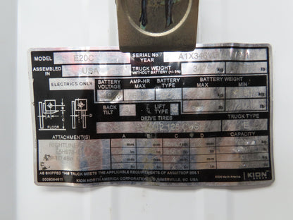 Linde 390 360 18 29 Forklift Motor Controller 48VDC Removed From E20C