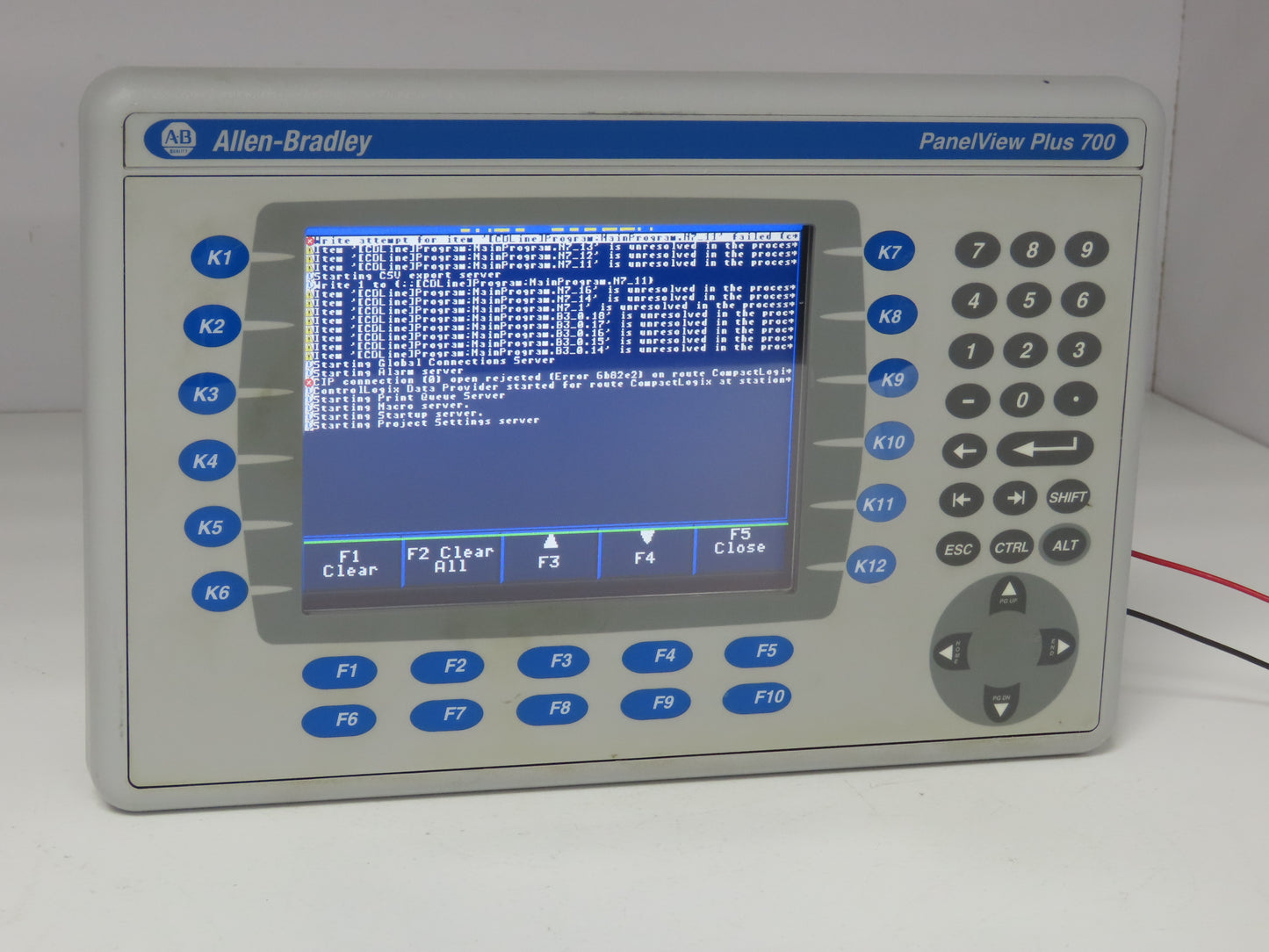 Allen Bradley 2711P-B7C4D8 HMI PanelView Plus 700 Operator Interface 24VDC Ser A
