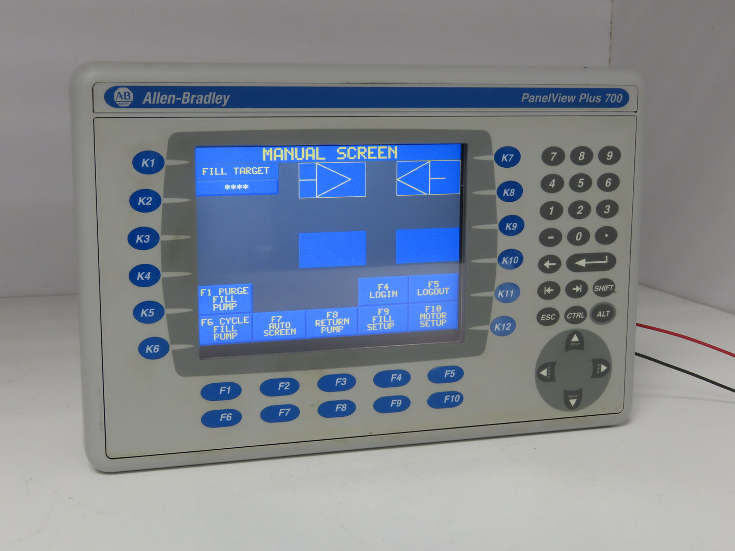 Allen Bradley 2711P-B7C4D8 HMI PanelView Plus 700 Operator Interface 24VDC Ser A