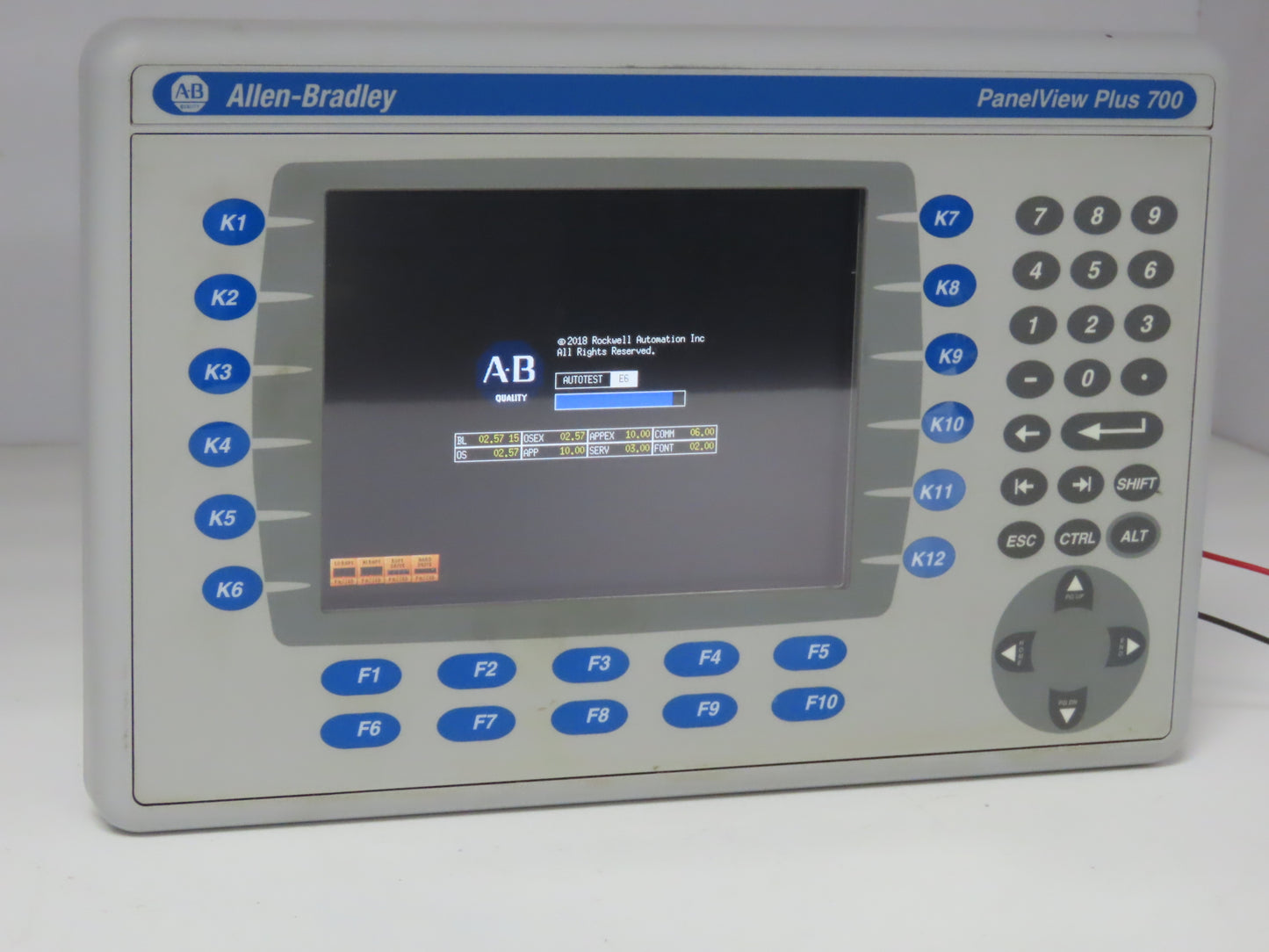 Allen Bradley 2711P-B7C4D8 HMI PanelView Plus 700 Operator Interface 24VDC Ser A
