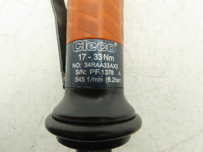 Cleco 34RAA33AX3 Pneumatic Right Angle Nutrunner 3/8" Drive 545 RPM 17-33 Nm