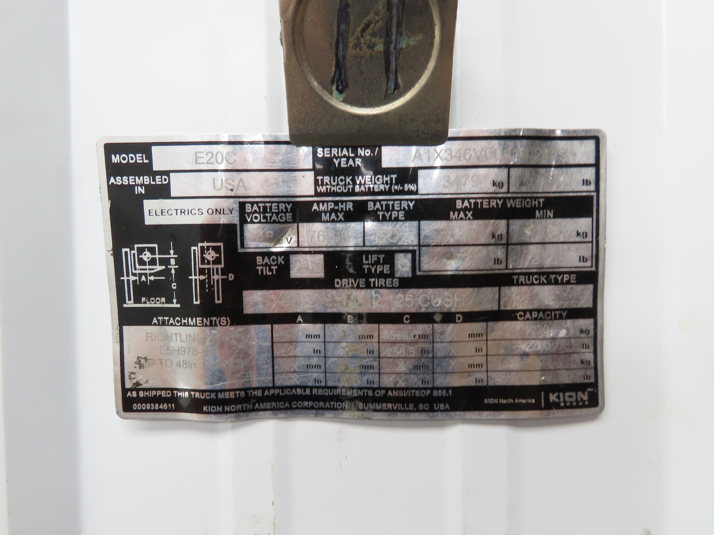 Delta EOE23010424 Forklift DC/DC Converter 48-80V In 12.5V Out Off Linde E20C