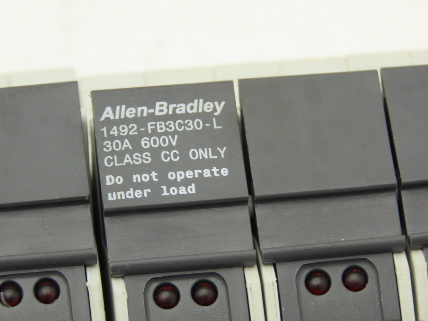 Allen Bradley 1492-FB3C30-L Fuse Holder 30 Amp 3 Pole 600V Indicator Lot of 3
