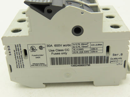Allen Bradley 1492-FB3C30-L Fuse Holder 30 Amp 3 Pole 600V Indicator Lot of 3