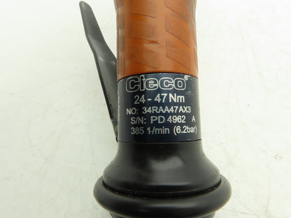 Cleco 34RAA47AX3 Pneumatic Right Angle Nutrunner 3/8" Drive 385 RPM 24-47Nm
