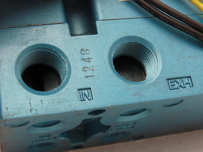 MAC 6311D-212-PM-111DA Pneumatic Solenoid Valve 120VAC 3/8"NPT W/Manifold 150PSI