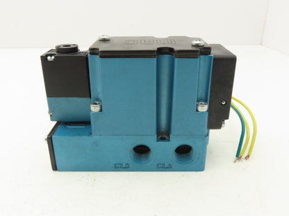 MAC 6311D-212-PM-111DA Pneumatic Solenoid Valve 120VAC 3/8"NPT W/Manifold 150PSI