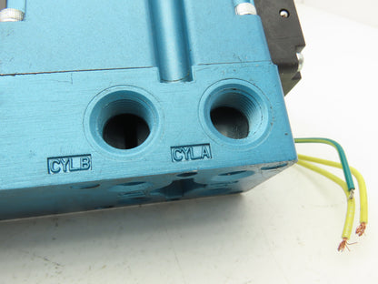 MAC 6311D-212-PM-111DA Pneumatic Solenoid Valve 120VAC 3/8"NPT W/Manifold 150PSI