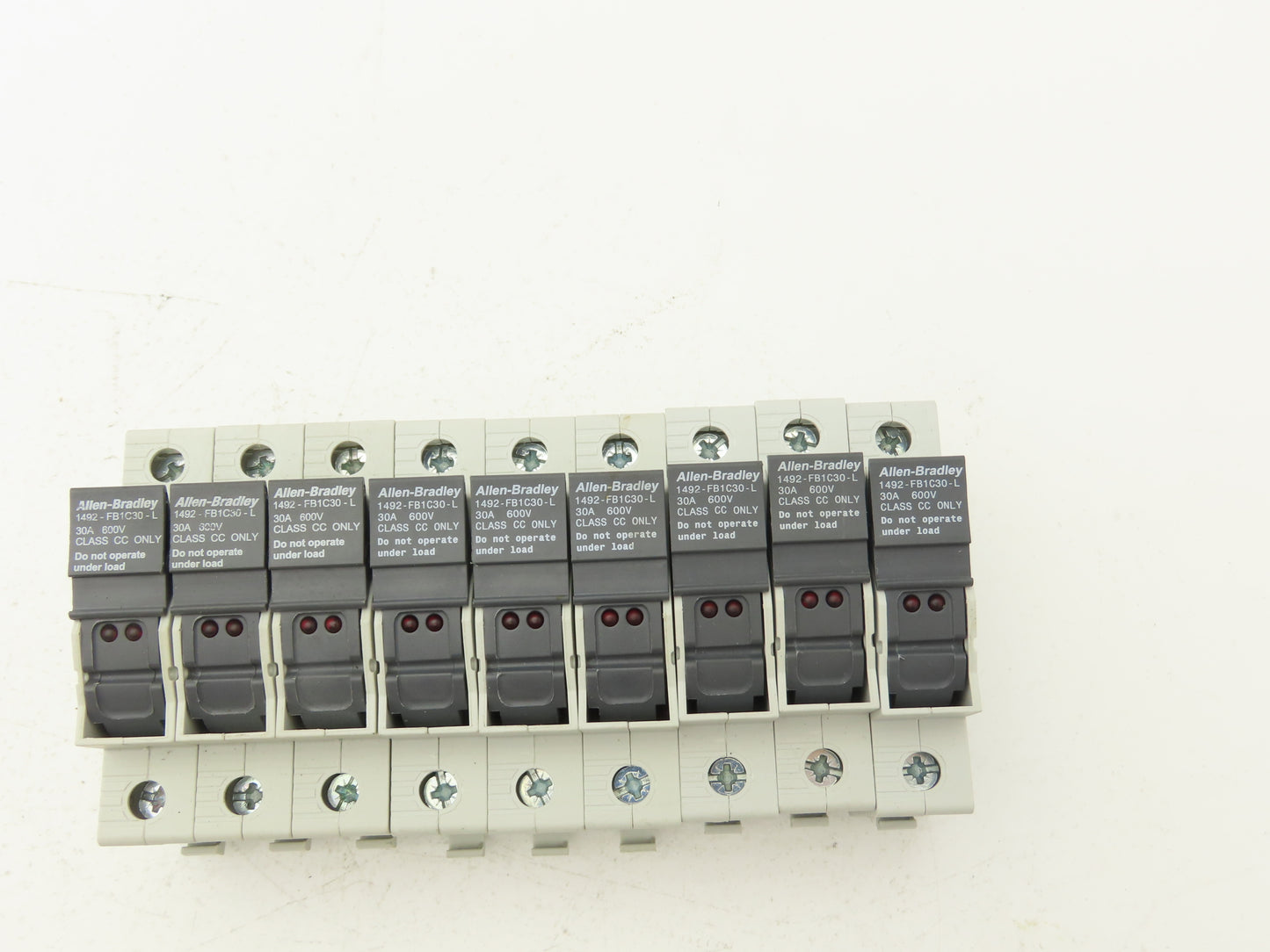 Allen Bradley 1492-FB1C30-L Fuse Holder 30A 600V 1 Pole Class CC Ser B Lot of 9
