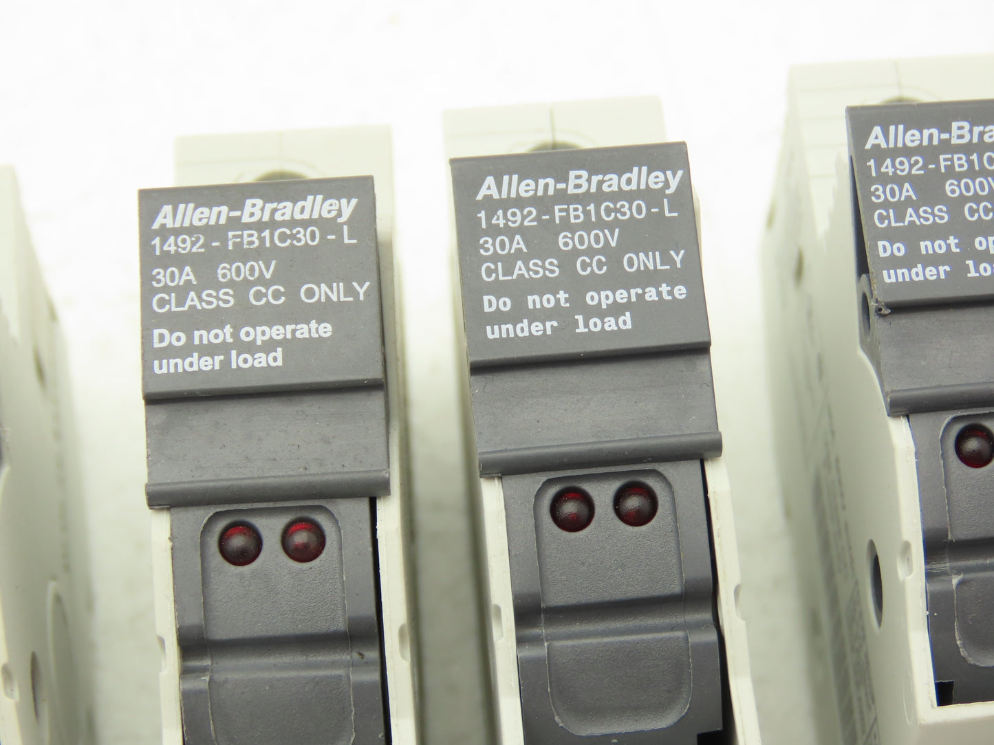 Allen Bradley 1492-FB1C30-L Fuse Holder 30A 600V 1 Pole Class CC Ser B Lot of 9