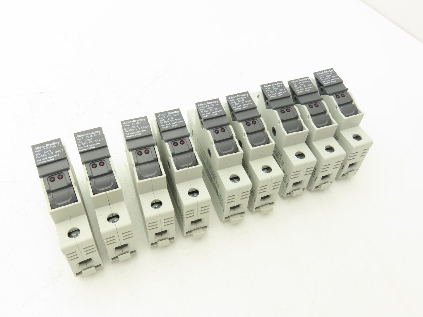 Allen Bradley 1492-FB1C30-L Fuse Holder 30A 600V 1 Pole Class CC Ser B Lot of 9