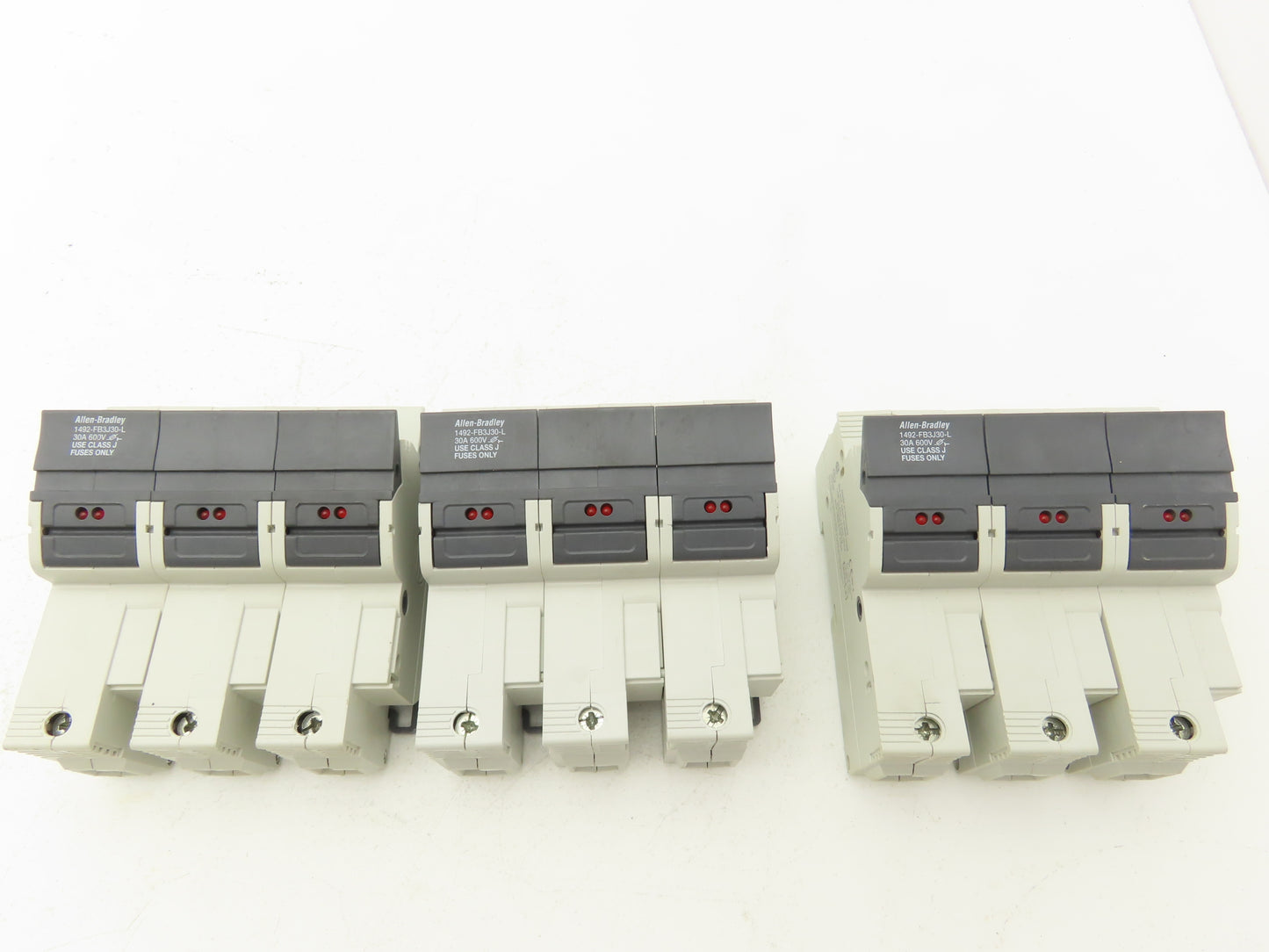 Allen Bradley 1492-FB3J30-L Fuse Holder 30A 600V 3 Pole Class J Ser B Lot of 3