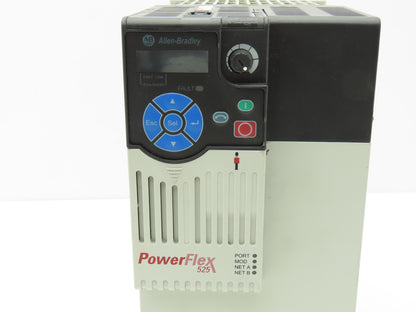 Allen Bradley 25B-D030N104 PowerFlex 525 VFD 500Hz 20Hp 460v 30A FRN 5.002 Ser A