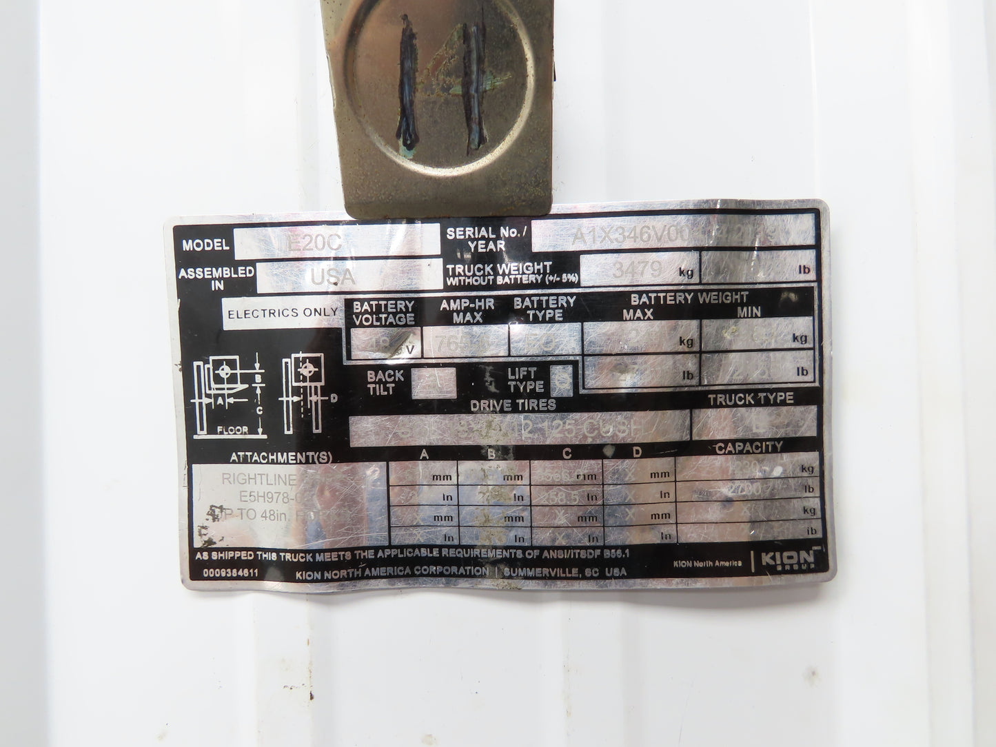 Linde 0009703503 Forklift Motor Contactor Assembly 48VDC Removed From E20C