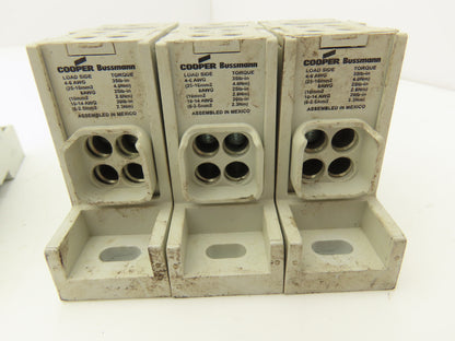 Bussman PDBFS220 Power Distribution Block 600V 175A 2-14awg Lot of 12