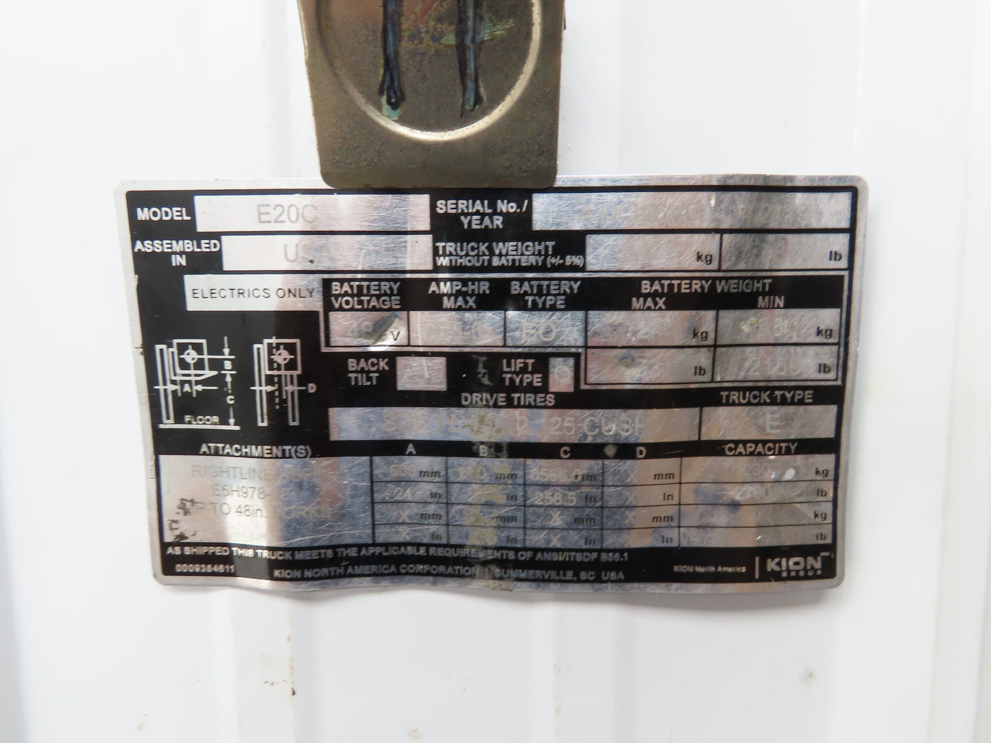 Linde 0009400733 Forklift Display Controller Module 05119300 Removed From E20C