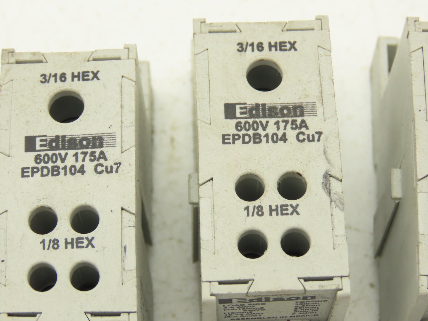 Edison EPDB104 Power Distribution Block 600V 175A 2-14awg Lot of 9