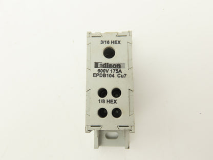 Edison EPDB104 Power Distribution Block 600V 175A 2-14awg Lot of 9