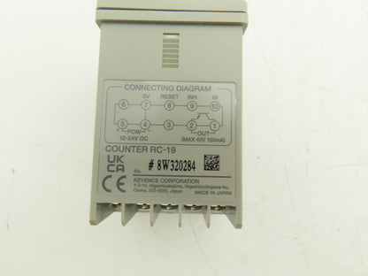 Keyence RC-19 Digital Preset Counter 4-Digit LED 12-24VDC