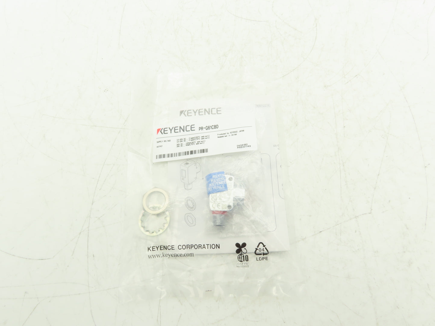 Keyence PR-G61CBD Photoelectric Sensor Retro-reflective M12 10-30VDC