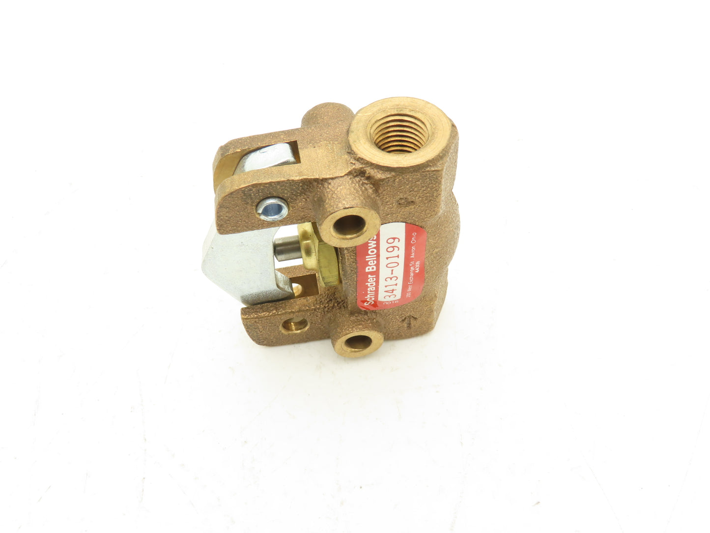 Parker Schrader Bellows 034130199 Brass Pneumatic Valve 2-Way Lever 1/4" NPT