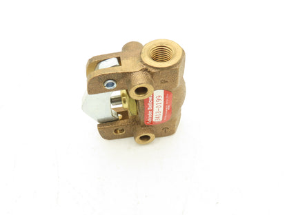Parker Schrader Bellows 034130199 Brass Pneumatic Valve 2-Way Lever 1/4" NPT