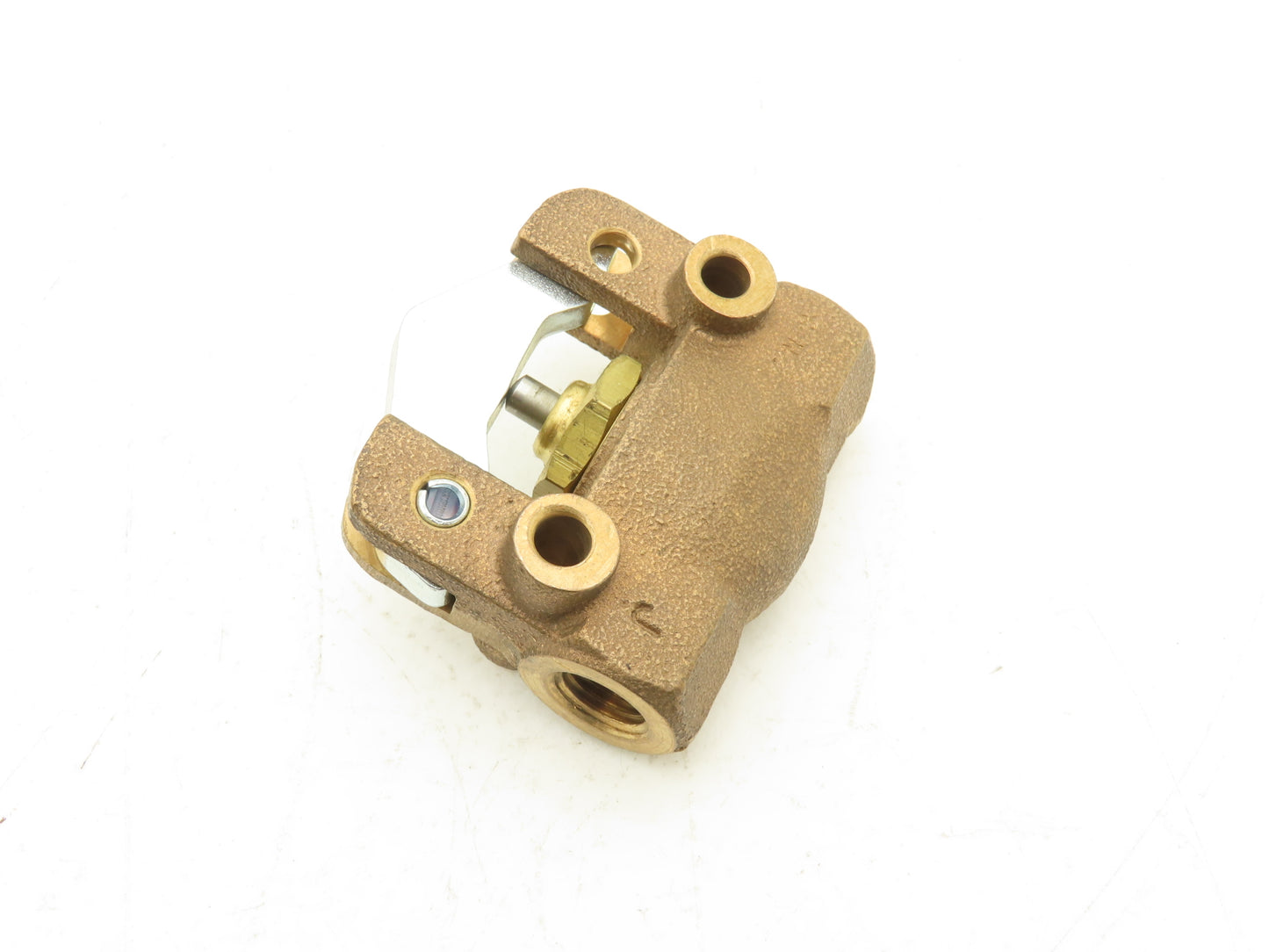 Parker Schrader Bellows 034130199 Brass Pneumatic Valve 2-Way Lever 1/4" NPT