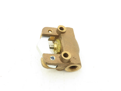 Parker Schrader Bellows 034130199 Brass Pneumatic Valve 2-Way Lever 1/4" NPT