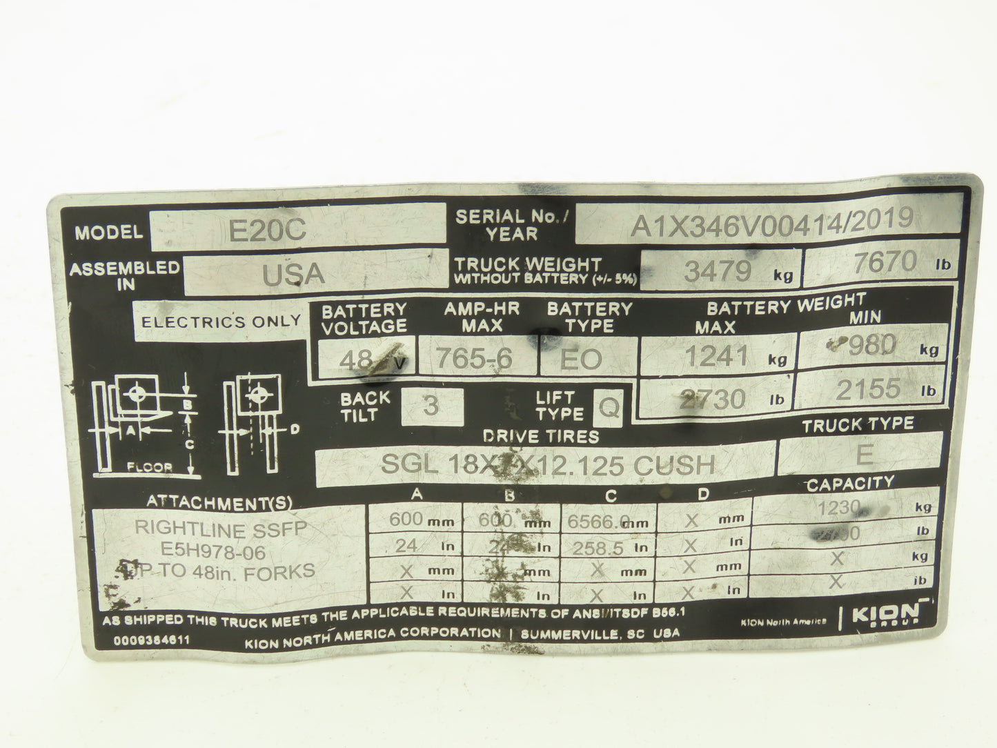 Linde 7 91 6400 996 Forklift Electronic Resistor Module Removed From E20C