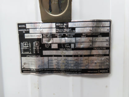 Linde Forklift Dash Plastic Shroud With Controls Removed From E20C