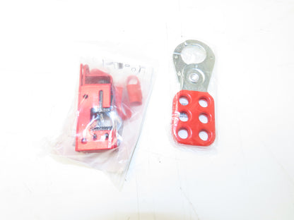 Master Lock 1458VE410 Portable Lockout Kit 8 Padlocks Gate Covers Hasp Cable