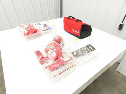 Master Lock 1458VE410 Portable Lockout Kit 8 Padlocks Gate Covers Hasp Cable