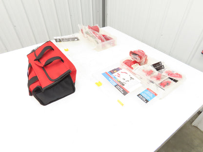 Master Lock 1458VE410 Portable Lockout Kit 8 Padlocks Gate Covers Hasp Cable