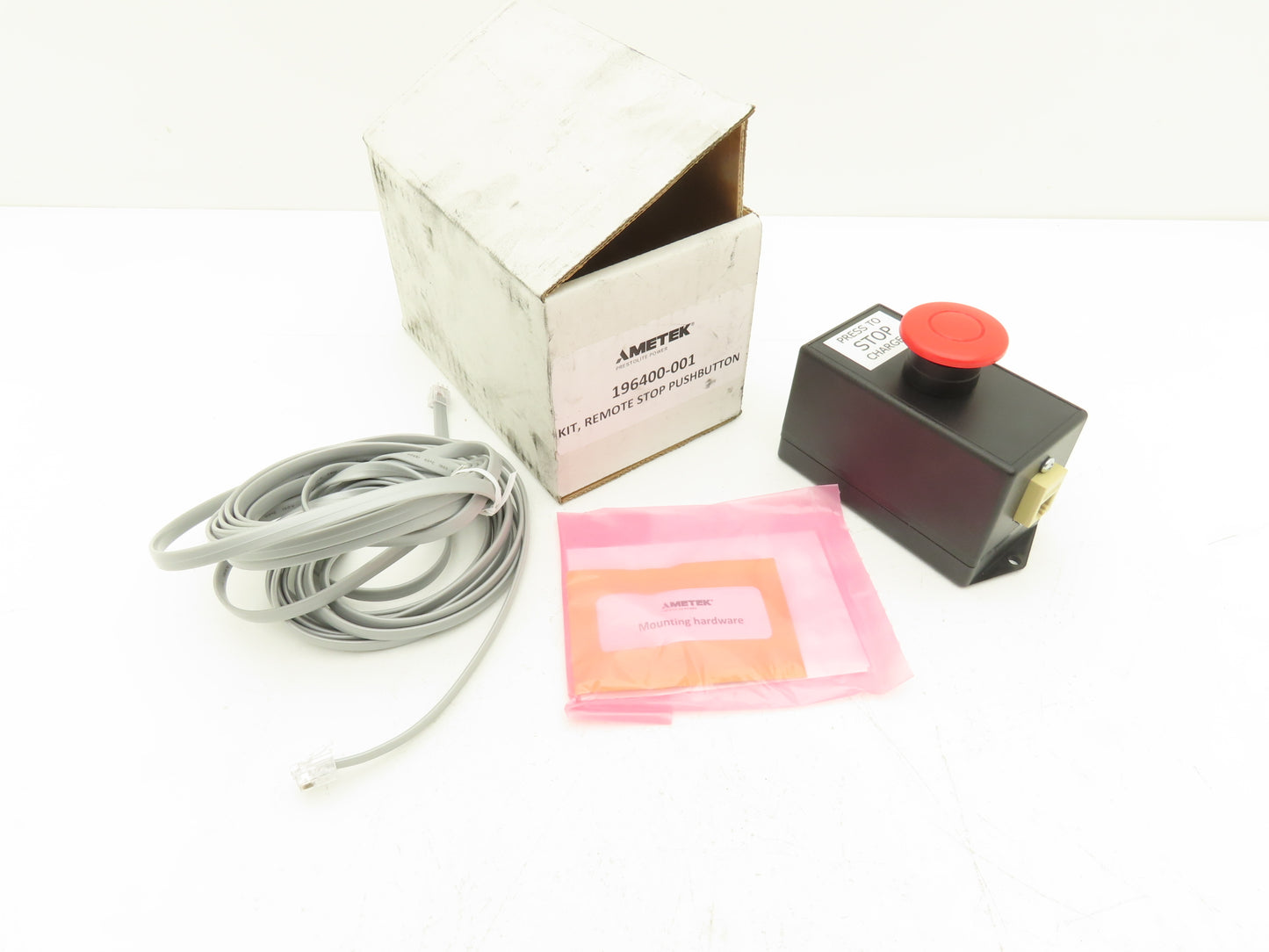 Ametek 196400-001 Charger Remote E Stop Pushbutton Kit w/Cable