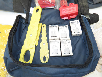 Brady 65780 Canvas Lockout Bag Assorted Valve Pad Locks Glove Bag Fuse Pullers
