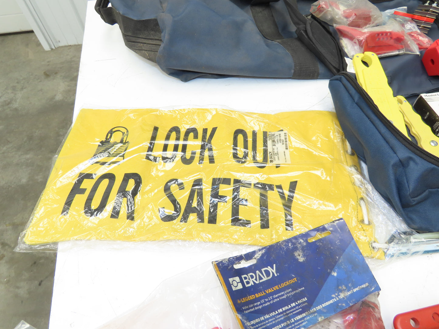 Brady 65780 Canvas Lockout Bag Assorted Valve Pad Locks Glove Bag Fuse Pullers