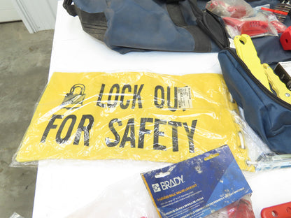 Brady 65780 Canvas Lockout Bag Assorted Valve Pad Locks Glove Bag Fuse Pullers