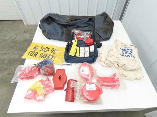 Brady 65780 Canvas Lockout Bag Assorted Valve Pad Locks Glove Bag Fuse Pullers