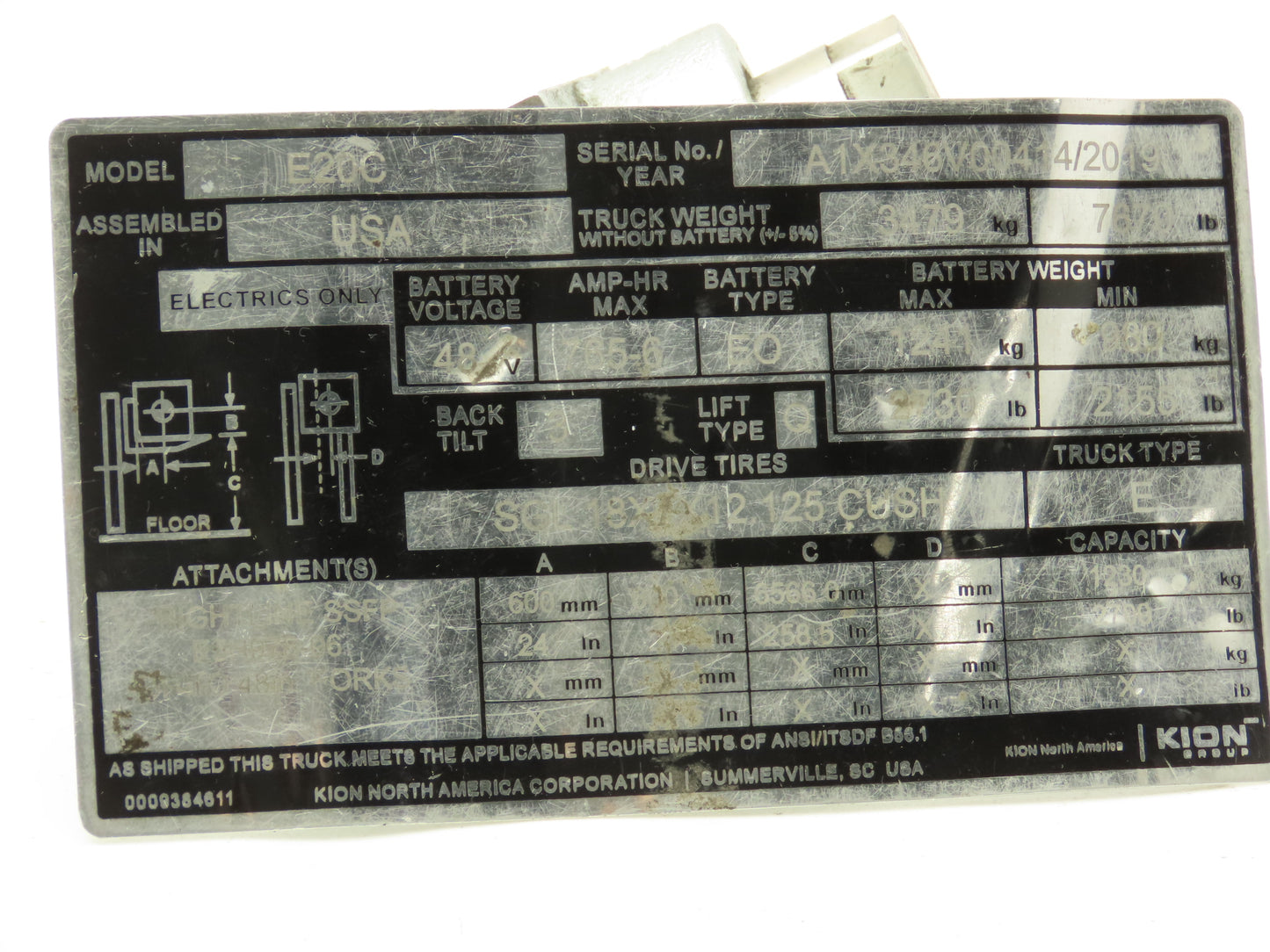 Linde 0009443041 Electric Forklift Flow Control Valve Removed From E20C