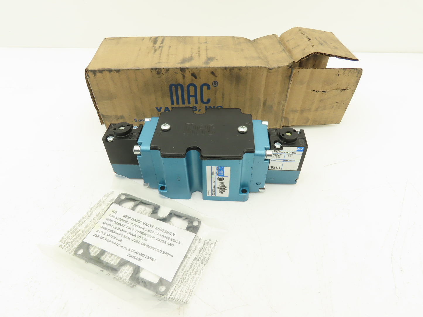MAC 6541B-000-PM-111DA Pneumatic Solenoid Valve 150psi 120V PME-111DABE