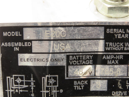 Linde 0009440852 Electric Forklift Brake Control Valve Removed From E20C