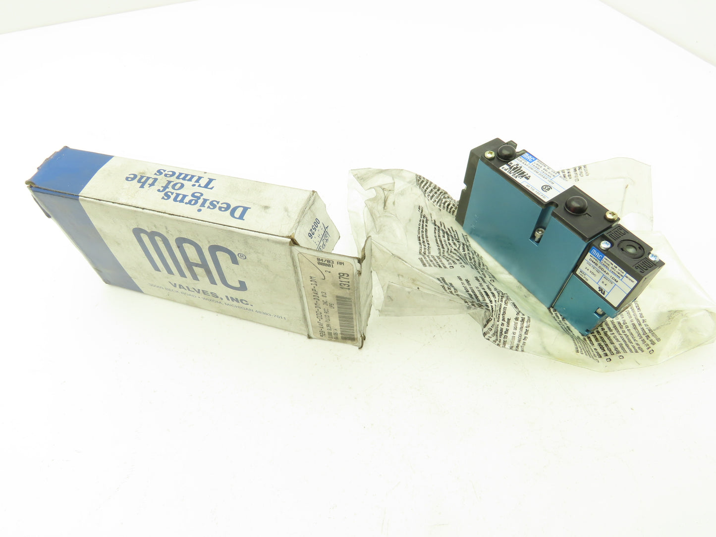MAC 92B-AAF-000-DM-DDAP-1DM Pneumatic Solenoid Valve 120psi 24VDC DMB-DDAP-1DM