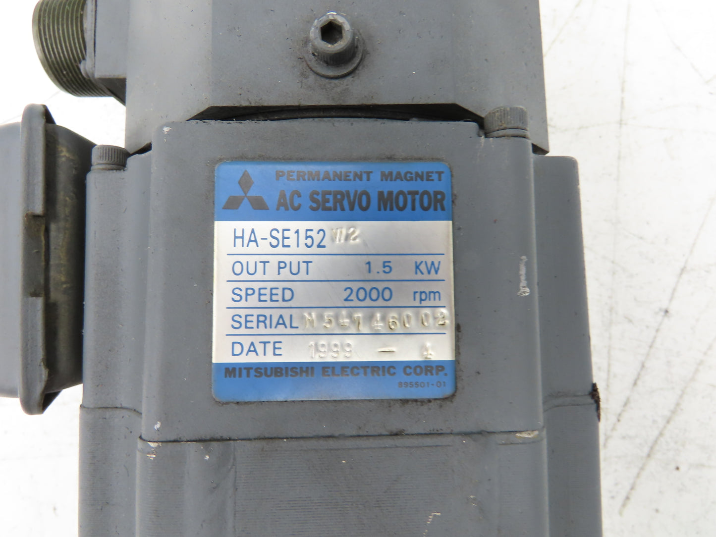 Mitsubishi HA-SE152W2 AC Servo Motor 1.5kw 2000 RPM Permanent Magnet