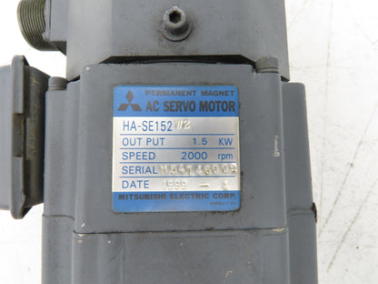 Mitsubishi HA-SE152W2 AC Servo Motor 1.5kw 2000 RPM Permanent Magnet