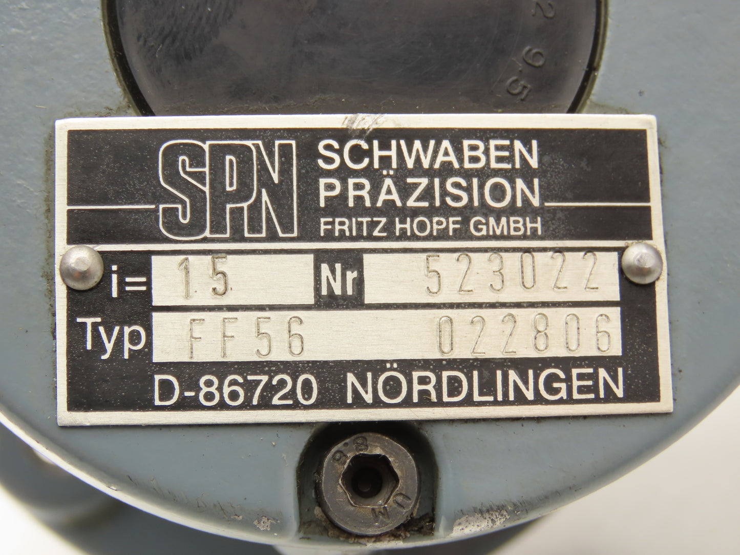 ATB BAF63/2C-7 Gear Motor .37kw 400/230V 3PH 15:1 Reducer SPN FF56 19mm Shaft