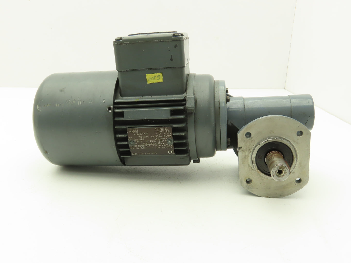 ATB BAF63/2C-7 Gear Motor .37kw 400/230V 3PH 15:1 Reducer SPN FF56 19mm Shaft